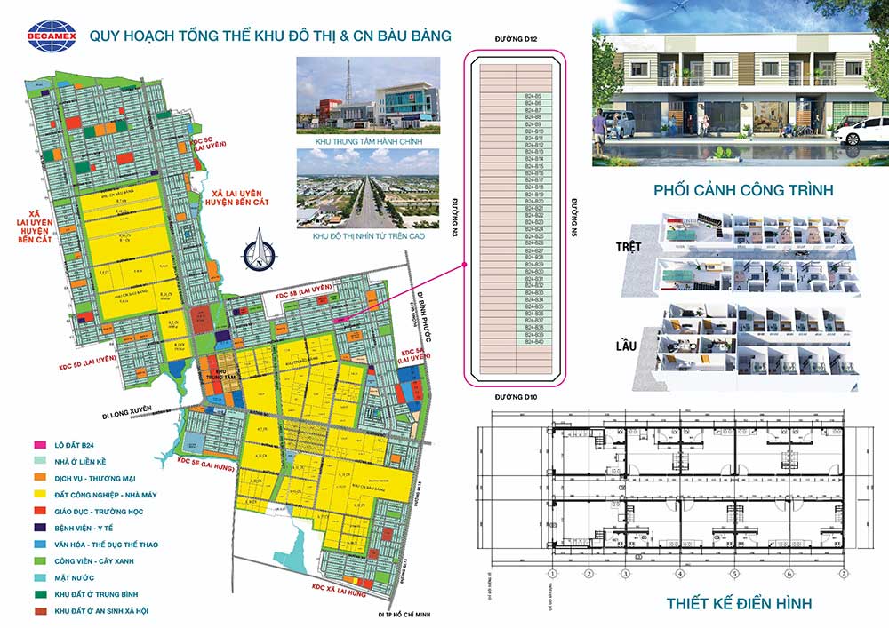 Sơ đồ quy hoạch tổng thể khu đô thị Bàu Bàng