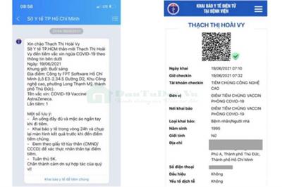 Người dân TP. HCM được nhắn tin đi tiêm vắc xin ngừa COVID -19