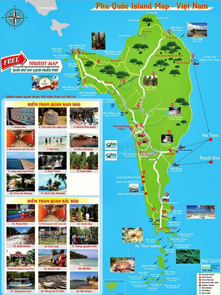 Bộ sưu tập bản đồ du lịch Kiên Giang thông tin cập nhật mới nhất